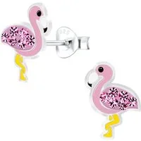 ALEXANDER YORK Paar Ohrstecker FLAMINGO Zirkonia pink, 2-tlg., 925 Sterling Silber