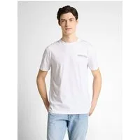 TOM TAILOR Denim Rundhalsshirt mit verschiedenen Logo Prints