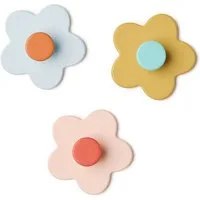 Kids Concept Kleiderhaken Hakenset 3er-Pack Blume mix 9.5 x 9.5 x 3cm, Kinderzimmer, (2-St)