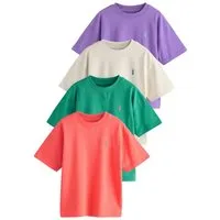 Next T-Shirt Relaxed Fit T-Shirts aus 100 % Baumwolle, 4er-Pack (4-tlg)