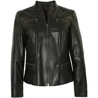 Maddox Lederjacke Clari MADDOX - Damen Lederjacke Lammnappa schwarz