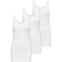 ONLY Tanktop Live Love (3-tlg) Lange Tops, elastische Baumwollqualität