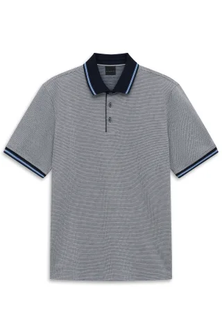 bugatti - Herren Polo 1/2 Arm marine - Gr. - 4XL