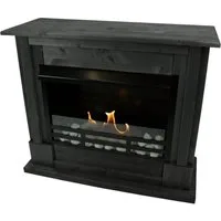 Kaminbau Mierzwa Echtfeuer-Dekokamin Emily (Deluxe, Brenngel & Bio-Ethanol Kamin inkl. regulierbarer Brenner & Zubehör), Farbwahl, Gelkamin, Ethanolkamin, Kaminofen, Bodenkamin