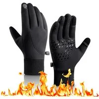 Cachito Fleecehandschuhe Herren Damen Winter Outdoor Touchscreen Handschuhe Fahrradhandschuhe Wasserdicht Winterhandschuhe Thermo Winddicht Ski Sporthandschuhe