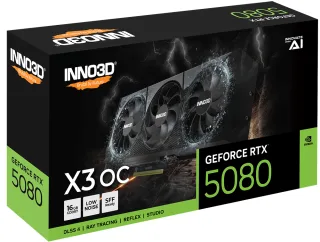 INNO3D GeForce RTX 5080 X3 OC | n50803-16d7x-17603930 | 16GB GDDR7 - 1x HDMI 2.1b