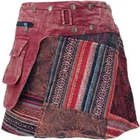 Guru-Shop Minirock Wickelrock, kurzer Rock, Cacheur, Stonewash.. alternative Bekleidung