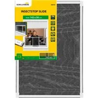 SCHELLENBERG Insektenschutz-Fensterrahmen ausziehbares Fliegengitter Schiebefenster mit Rahmen, (1-St), 50 x 75 - 142 cm oder 75 x 100 -193 cm, weiß und anthrazit