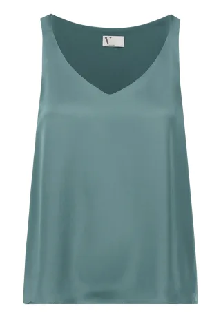V by Vera Mont - Satin-Bluse Cloudy Sky - Gr. - 40