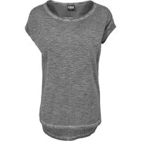 URBAN CLASSICS Kurzarmshirt Urban Classics Damen Ladies Long Back Shaped Spray Dye Tee (1-tlg)