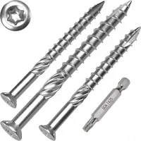 SCREWREBEL Terrassenschraube T-INOX Edelstahl C1 mit TX Antrieb, Cutspitze und Reibteil, (400 St)