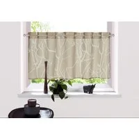 OTTO home Scheibengardine Anna (1 St), Ösen, halbtransparent, Ausbrenner, Viskose & Polyester, Äste-Motiv