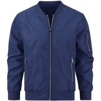 Allthemen Bomberjacke Herren leichte Übergangsjacke mit Ärmeltasche