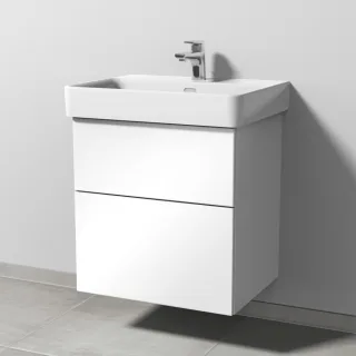 Sanipa 3way Waschtischunterbau zu Laufen Pro S Waschtisch mit 2 Auszügen, Weiß-Glanz SF76678