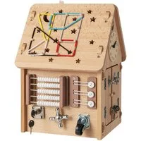 COSTWAY Lernspielzeug Kinder Spielhaus, Montessori Spielzeug aus Holz