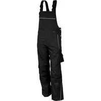 Qualitex Workwear Arbeitslatzhose strapazierfähige PROfessionals Latzhose aus faserverstätktem Gewebe (1-tlg) MG 245 g Blaumann - 15 Taschen - pflegeleichte Arbeitshose - Waschbar