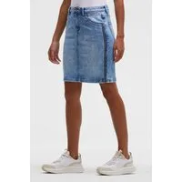 SOCCX Jeansrock mit Gehschlitz