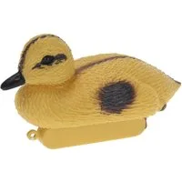 Progarden Gartenfigur, Ente 12x6x7cm - schwimmende Dekofigur Kunststoff 1 Stück Gelb