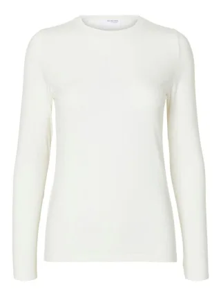 Selected - Longsleeve weiß - Gr. - XL