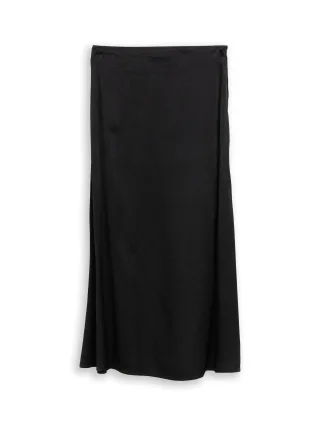 Tom Tailor - Satin Midi-Rock deep black - Gr. - 40