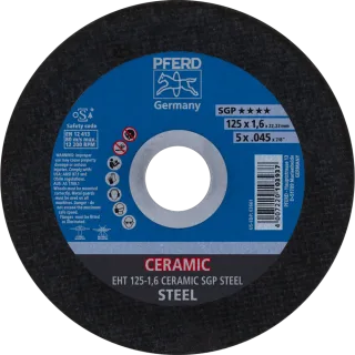 PFERD TOOLS Trennscheibe EHT gerade CERAMIC Speziallinie SGP STEEL für Stahl - 61312516