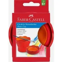 Faber-Castell Wasserfarbe Faber-Castell Wasserbecher Clic&Go rot