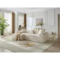 Sinaopus Ecksofa Ecksofa Chenille mit Karosteppung, moderne L-Form Couch, Designersofa als Wohnlandschaft mit Komfortpolsterung und Kissen
