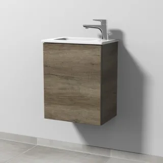 Sanipa 3way Waschtischunterbau zu Duravit ME by Starck Waschtisch mit 1 Tür, Eiche-Nebraska SM72037