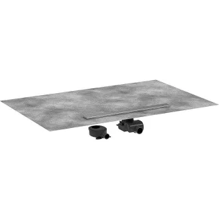 hansgrohe RainDrain Allround Komplettset Duschrinne 56186800 700 mm, Edelstahl gebürstet