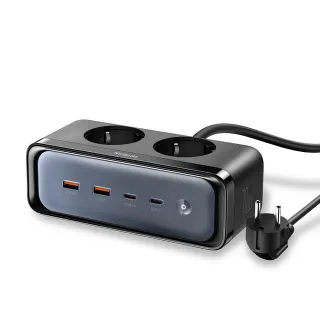[GaN Tech] Mcdodo CH-461 6-In-1 Power Strip 70W 4-Port USB Charger with 2500W 2 AC Ports Fast Charging Desktop Charging