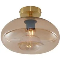Qazqa Deckenleuchte Busa, ohne Leuchtmittel, Extra-Warmweiß, QAZQA Deckenleuchte, e27, Gold, Glas, Art Deco