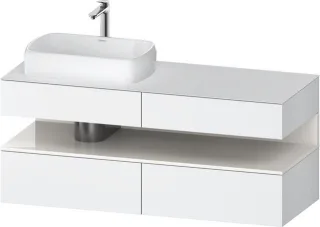 Duravit Qatego Konsolenwaschtischunterbau wandhängend Weiß Matt 1400x550x600 mm - QA4765022180000 QA4765022180000