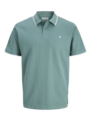 JACK&JONES - JJEAUSTIN POLO SS NOOS Mineral Blue - Gr. - L
