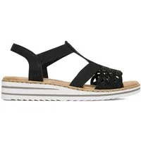 Rieker Rieker Damen-Sandalen Schwarz V0646-00 Sandale