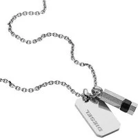 Diesel Kette mit Anhänger Schmuck Edelstahl Halsschmuck Halskette Ankerkette, mit Stein (synth)