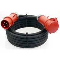 maxgo® CEE Mennekes Verlängerungskabel 32A 400V H07RN-F 5x6 IP44 außen 25m Elektro-Kabel, (2500 cm)