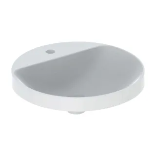 Geberit VariForm Einbauwaschtisch 500707002 d= 48cm, mit Hahnlochbank, ohne Überlauf, rund, weiß KeraTect