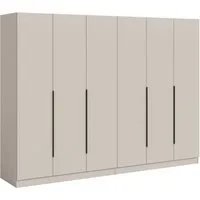 furnling Kleiderschrank Kovena 4 Einlegeböden, 2 Kleiderstangen, 12 Fächer, Breite 240 cm, Kaschmir