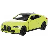 Welly Modellauto BMW M4 Modellauto 11,7cm aus Metall Modell Auto 20 (Grün), Spielzeugauto Spielzeug Kinder Geschenk