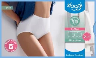 sloggi - sloggi 24/7 Microfibre Maxi C3P weiss - Gr. - 38