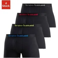 Bruno Banani Boxer Boxershorts für Herren (Packung, 4-St) mit farbigen Marken-Schriftzug am Bündchen