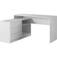 MOEBLO Eckschreibtisch WITO (Weiß/Graphit, Bürotisch Computertisch für Büro, Kinderschreibtisch Schülerschreibtisch), (BxHxT):139x76x51 cm