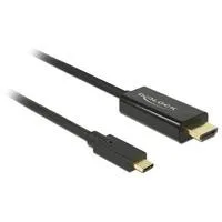 USB Adapterkabel, USB-C Stecker > HDMI 4K Stecker schwarz, 2 Meter