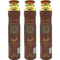 Lattafa Raumduft Asad Bourbon Raumduft 3x300ml – Lufterfrischer & Raumspray
