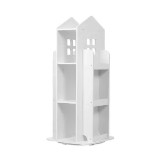 Livingandhome Kinderbücherregal, Weiß, Holzwerkstoff, 41x96x41 cm, Kinder- & Jugendzimmer, Kindermöbel, Kinderregale