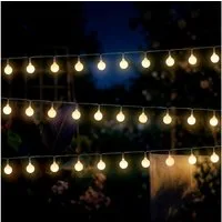 Spetebo LED-Lichterkette Lichterkette 290 cm für Außen mit 30 mini Kugeln, 30-flammig, Automatische Einschaltung bei Dämmerung