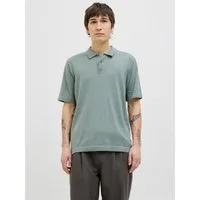 Jack & Jones Kurzarmpullover JJEEMIL KNIT RELAXED POLO SS SN mit Polo Kragen
