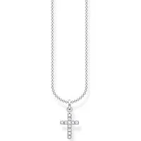 THOMAS SABO Kette mit Anhänger Kreuz pavé, mit Zirkonia (synth)