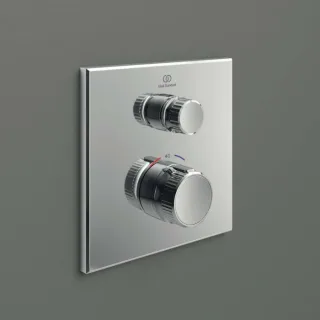 Ideal Standard CeraTherm Navigo Brausethermostat Unterputz A7301AA eckig, Fertigmontageset, verchromt