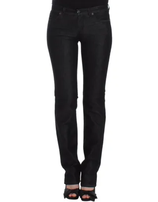 Ermanno Scervino Schwarze Slim Jeans Denim-Hosen Mit Engem Bein Stretch